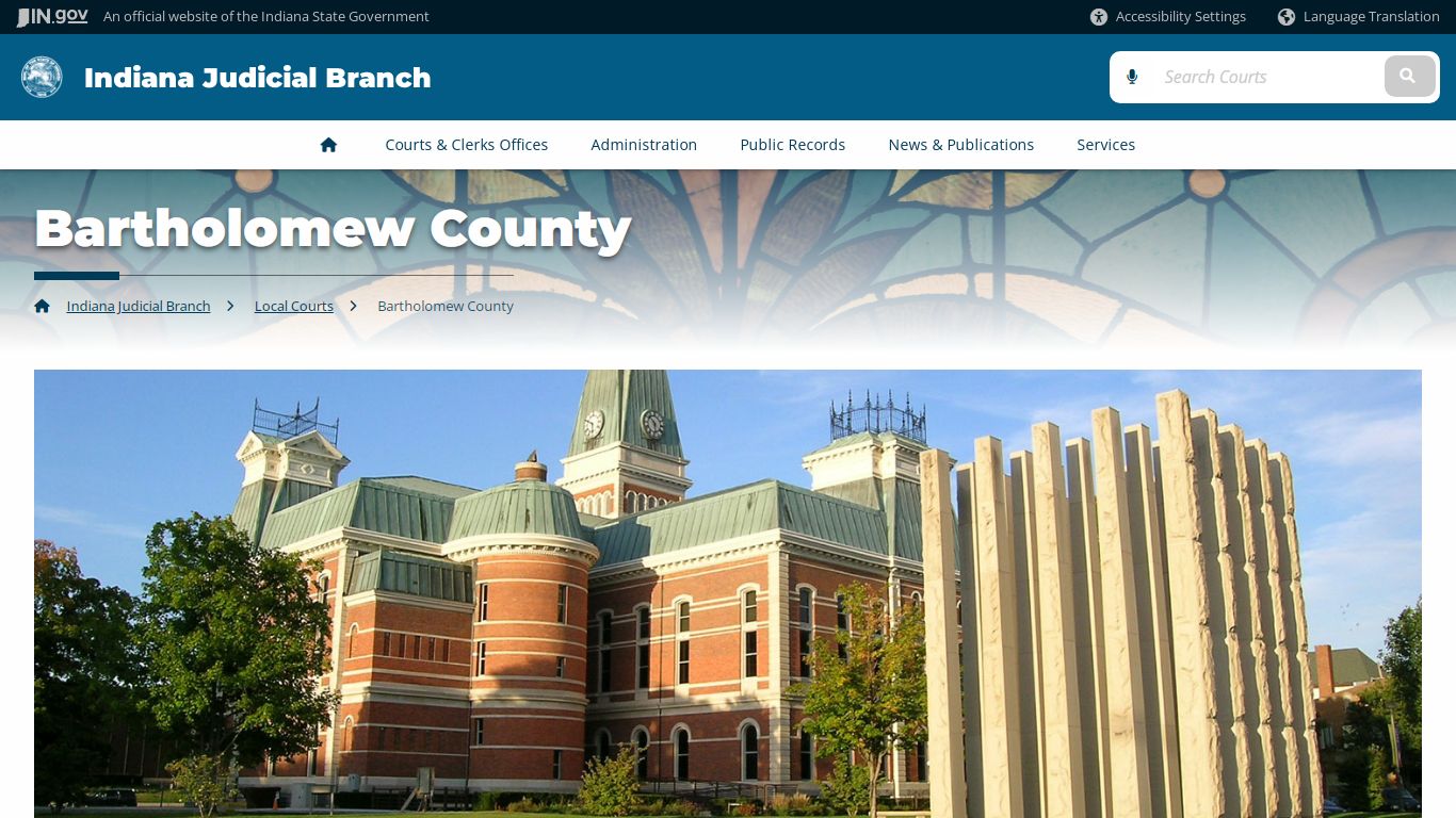 Indiana Judicial Branch: Bartholomew County - Courts